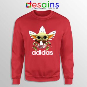 Adidas The Child Yoda Red Sweatshirt The Mandalorian Disney Sweaters
