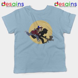 Adventures of Dustin and Durt Light Blue Kids Tshirt Stranger Things Youth