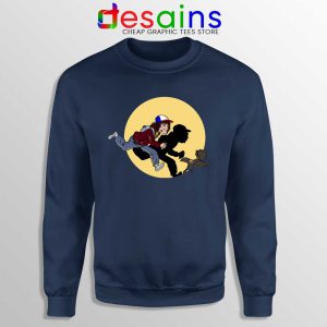 Adventures of Dustin and Durt Navy Sweatshirt Stranger Things Sweaters