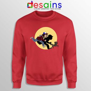 Adventures of Dustin and Durt Red Sweatshirt Stranger Things Sweaters