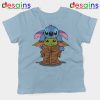 Baby Stitch Yoda Kids Tshirt Disney The Mandalorian Youth Tees S-XL