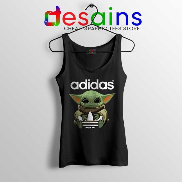 Baby Yoda Adidas Three Stripes Tank Top