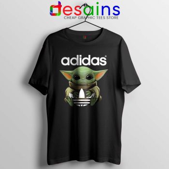 Baby Yoda Adidas Three Stripes Tshirt ‎The Mandalorian Tee Shirts S-3XL