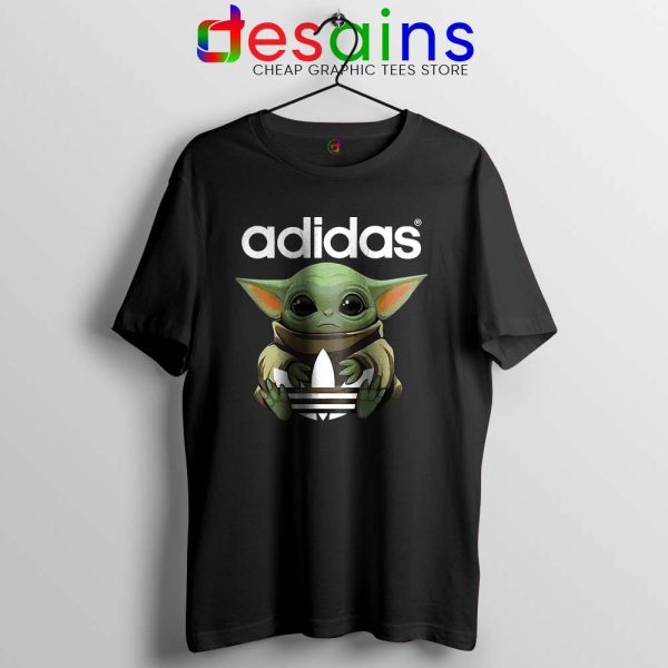 Baby Yoda Adidas Three Stripes Tshirt ‎The Mandalorian Tee Shirts S-3XL