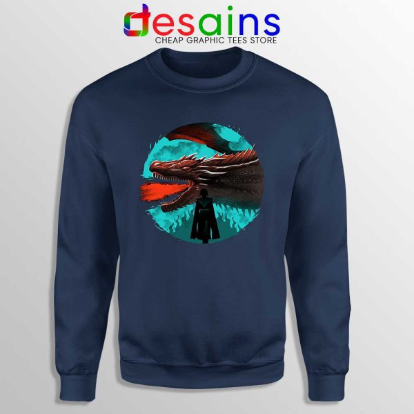 Best Dracarys Dragon Art Navy Sweatshirt Daenerys Targaryen Sweaters