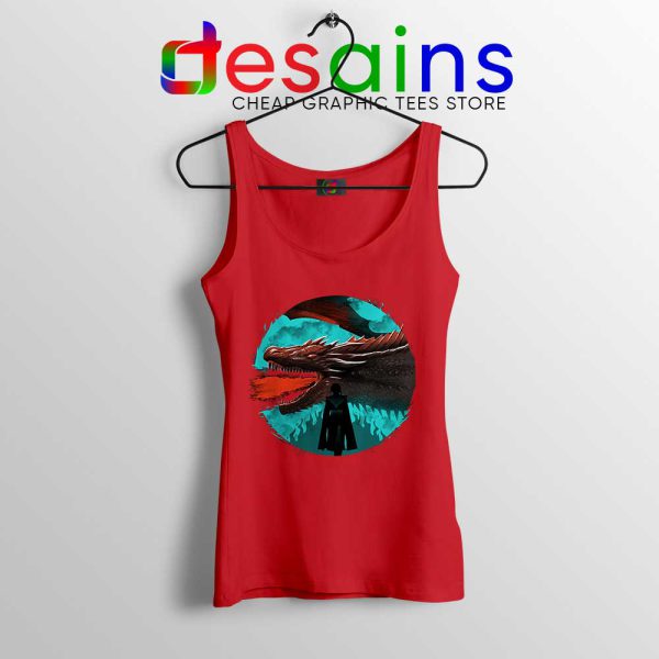 Best Dracarys Dragon Art Red Tank Top Daenerys Targaryen Tops