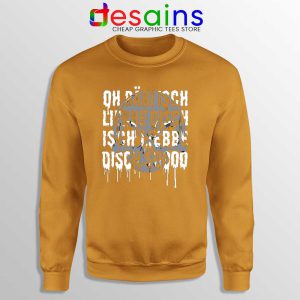 Bäbi Isch Liebe Disch Orange Sweatshirt Oliver Pocher Sweaters S-3XL