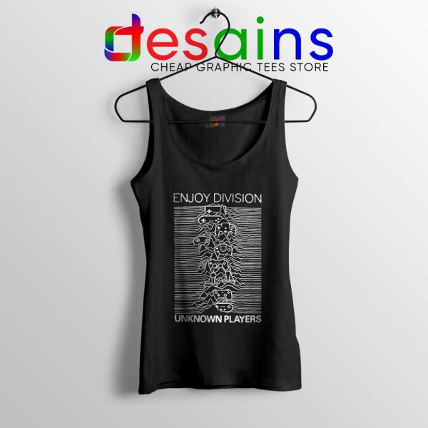 Enjoy Division Unknown Players Black Tank Top Gamer Joy Division Tops