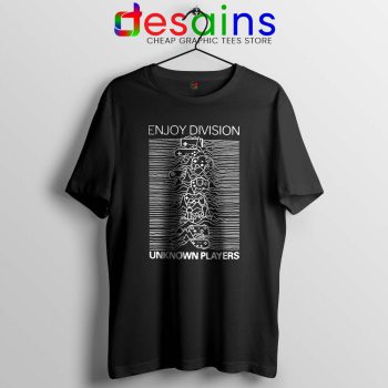 Enjoy Division Unknown Players Black Tshirt ‎Gamer Joy Division Tees