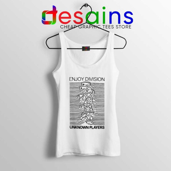 Enjoy Division Unknown Players White Tank Top Gamer Joy Division Tops