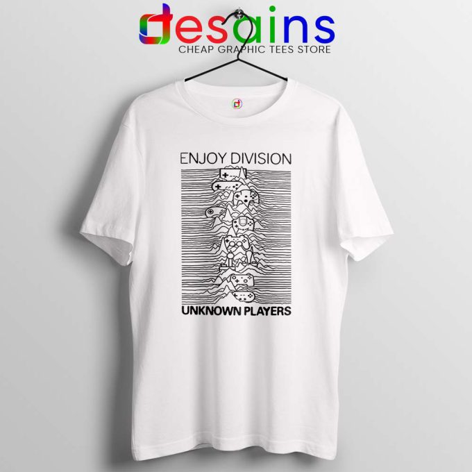 Enjoy Division Unknown Players White Tshirt ‎Gamer Joy Division Tees