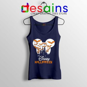 Halloween Cinderella Castle Navy Tank Top Walt Disney Logo Tops