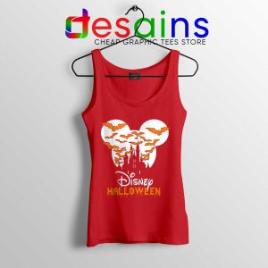 Halloween Cinderella Castle Red Tank Top Walt Disney Logo Tops