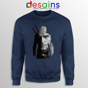 Henry Cavill Geralt of Rivia Navy Sweatshirt The Witcher Series Sweaters