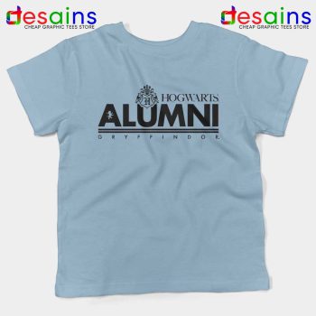 Hogwarts Alumni Gryffindor Light Blue Kids Tshirt Harry Potter Youth