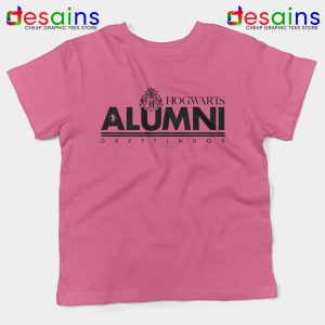 Hogwarts Alumni Gryffindor Pink Kids Tshirt Harry Potter Youth