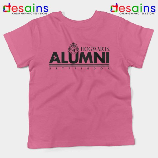 Hogwarts Alumni Gryffindor Pink Kids Tshirt Harry Potter Youth