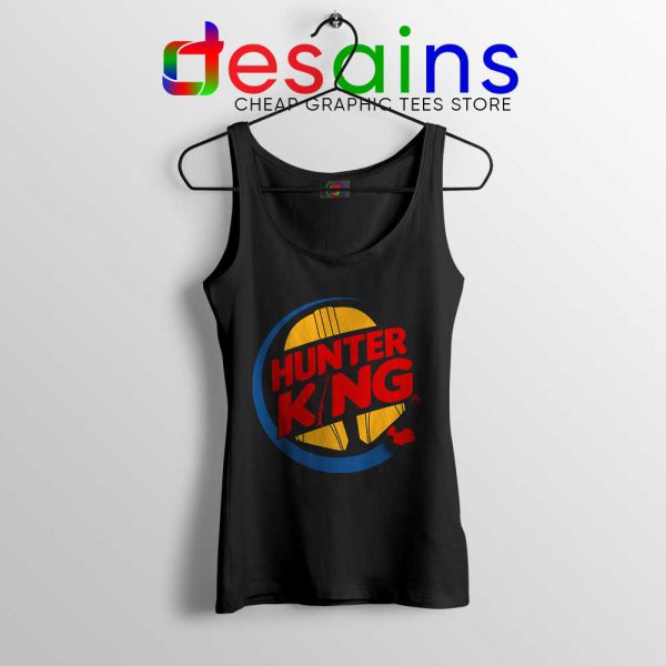 Hunter King Mandalorian Black Tank Top Disney Burger King Logo Tops