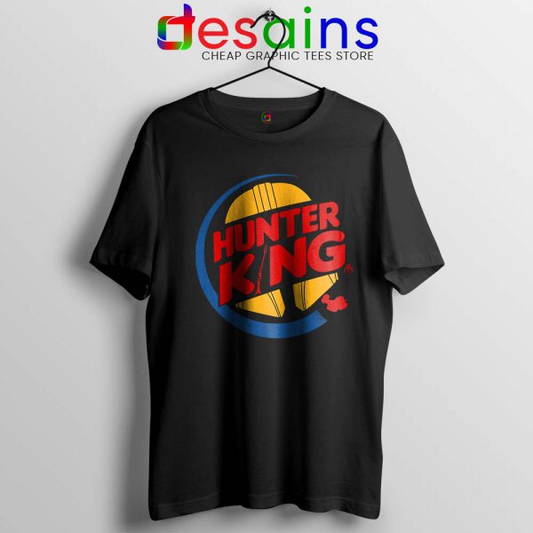 Hunter King Mandalorian Black Tshirt Disney Burger King Logo Tee Shirts