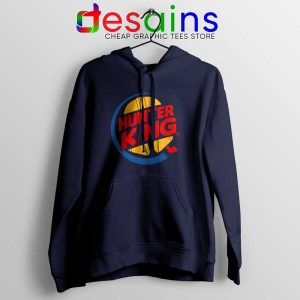 Hunter King Mandalorian Navy Hoodie Disney Burger King Logo Hoodies