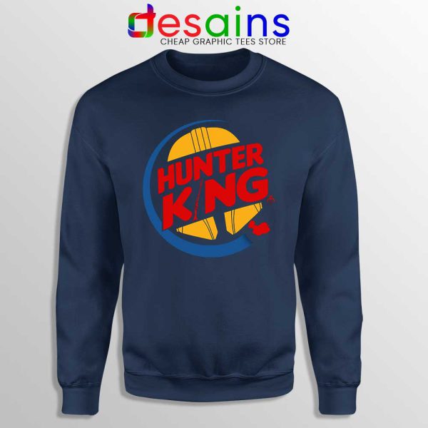 Hunter King Mandalorian Navy Sweatshirt Disney Burger King Logo