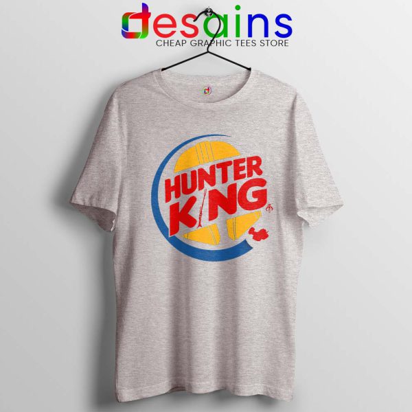 Hunter King Mandalorian Sport Grey Tshirt Disney Burger King Logo Tees