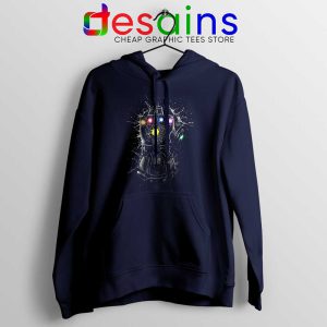 Infinity Gauntlet Art Navy Hoodie Avengers Endgame Hoodies