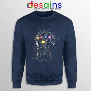 Infinity Gauntlet Art Navy Sweatshirt Avengers Endgame Sweaters