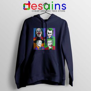 Joker Movie Pop Art Navy Hoodie DC Comics Merch Jacket