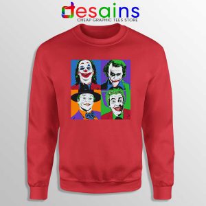 Joker Movie Pop Art Red Sweatshirt DC Comics Merch Sweaters