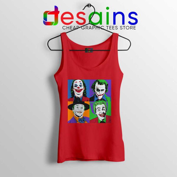 Joker Movie Pop Art Red Tank Top DC Comics Merch Tops