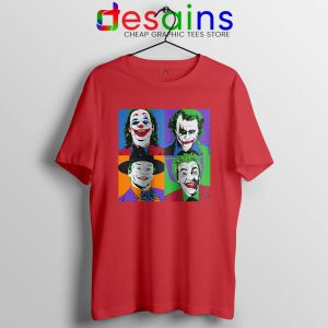 Joker Movie Pop Art Red Tshirt ‎DC Comics Merch Tees