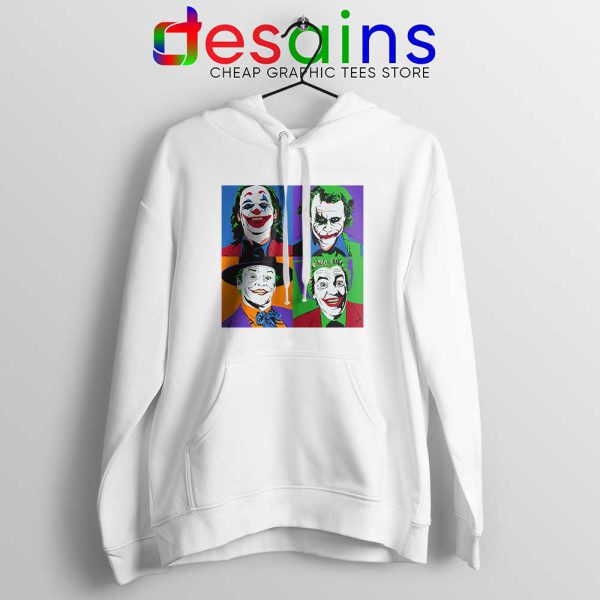 Joker Movie Pop Art White Hoodie DC Comics Merch Jacket