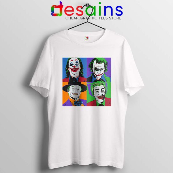 Joker Movie Pop Art White Tshirt ‎DC Comics Merch Tees