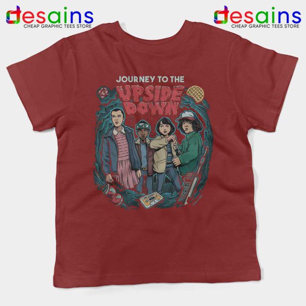 Journey To The Upside Down Kids Maroon Tshirt Stranger Things Youth