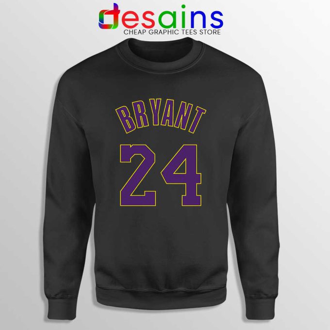 Kobe Bryant 24 LA Lakers Black Sweatshirt NBA Legend Mamba