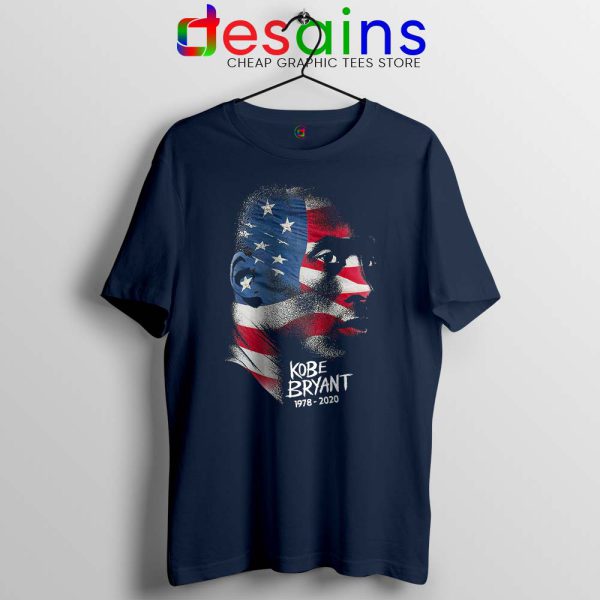 Kobe Bryant USA Flag Navy Tshirt Tribute Black Mamba Tee Shirts