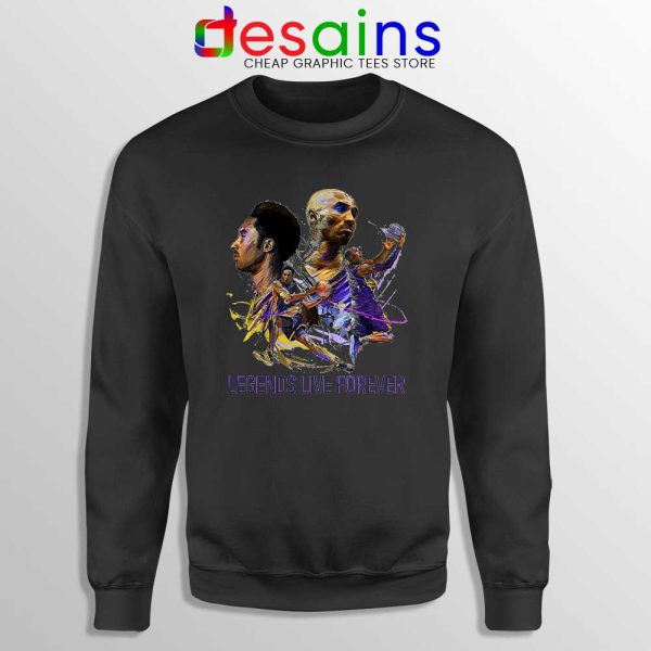 Kobe Legends Live Forever Black Sweatshirt RIP Black Mamba Sweaters