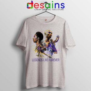 Kobe Legends Live Forever Sport Grey Tshirt RIP Black Mamba Tees