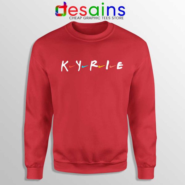 Kyrie Irving Friends Nike Red Sweatshirt Brooklyn Nets Player Sweaters