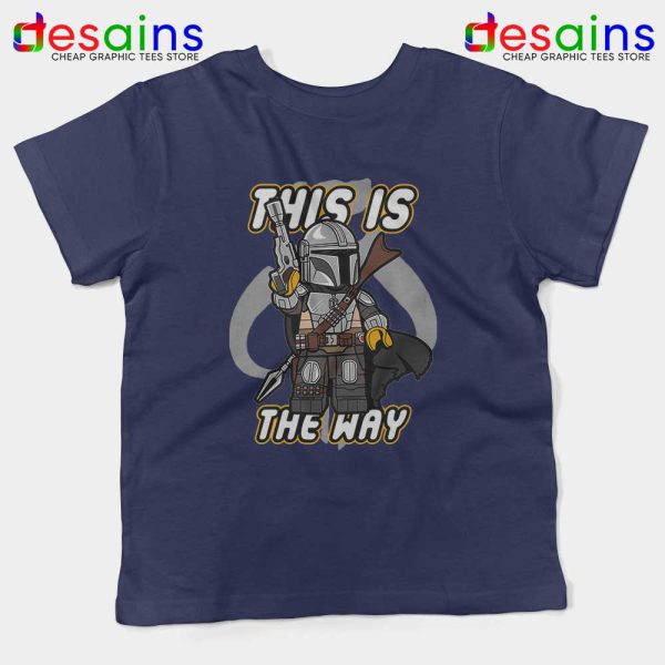 Lego Mando The Mandalorian Navy Kids Tshirt This Is the Way Youth