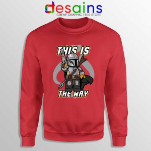 Lego Mando The Mandalorian Red Sweatshirt This Is the Way Sweaters