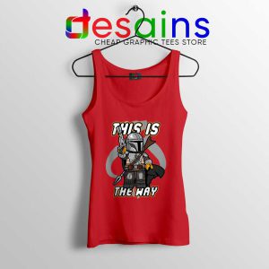 Lego Mando The Mandalorian Red Tank Top This Is the Way Tops