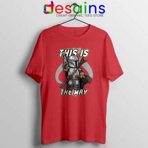 Lego Mando The Mandalorian Red Tshirt This Is the Way Tees