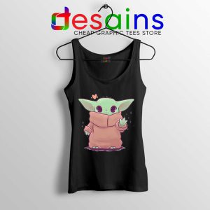 Love Baby Cute Jedi Black Tank Top Baby Yoda Star Wars Tops