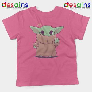 Love Baby Cute Jedi Pink Kids Tshirt Baby Yoda Star Wars Youth