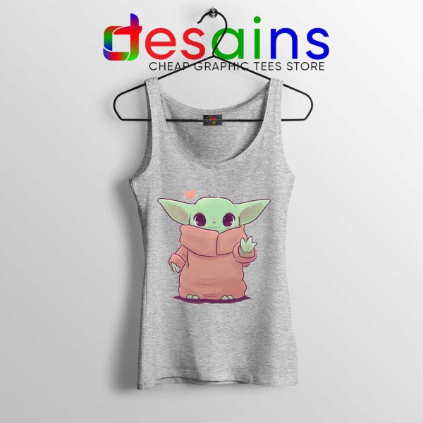 Love Baby Cute Jedi Sport Ggey Tank Top Baby Yoda Star Wars Tops