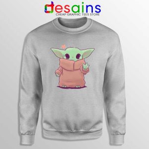 Love Baby Cute Jedi Sport Grey Sweatshirt Baby Yoda Star Wars Sweaters