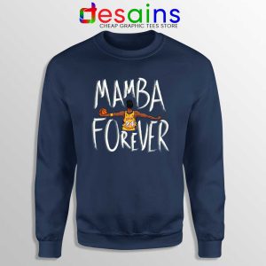 Mamba Forever Kobe Bryant Navy Sweatshirt Thanks Mamba Sweaters