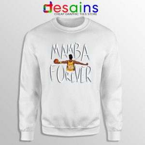 Mamba Forever Kobe Bryant White Sweatshirt Thanks Mamba Sweaters